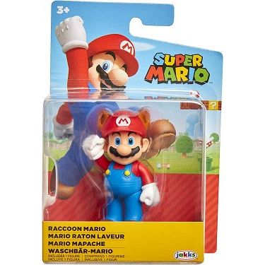Jakks Super Mario Raccoon Mario 2.5 inch Figure | Galactic Toys & Collectibles