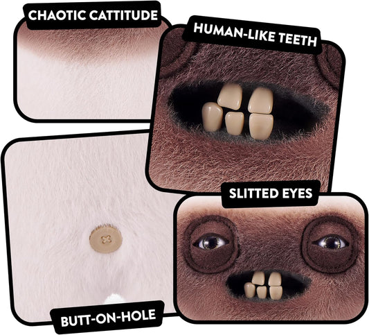 ZURU Fuggler Alley Cats Yawper Siamese Cat 9-inch Stuffed Plush