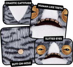 ZURU Fuggler Alley Cats Wide Eyed Cat 9-inch Stuffed Plush