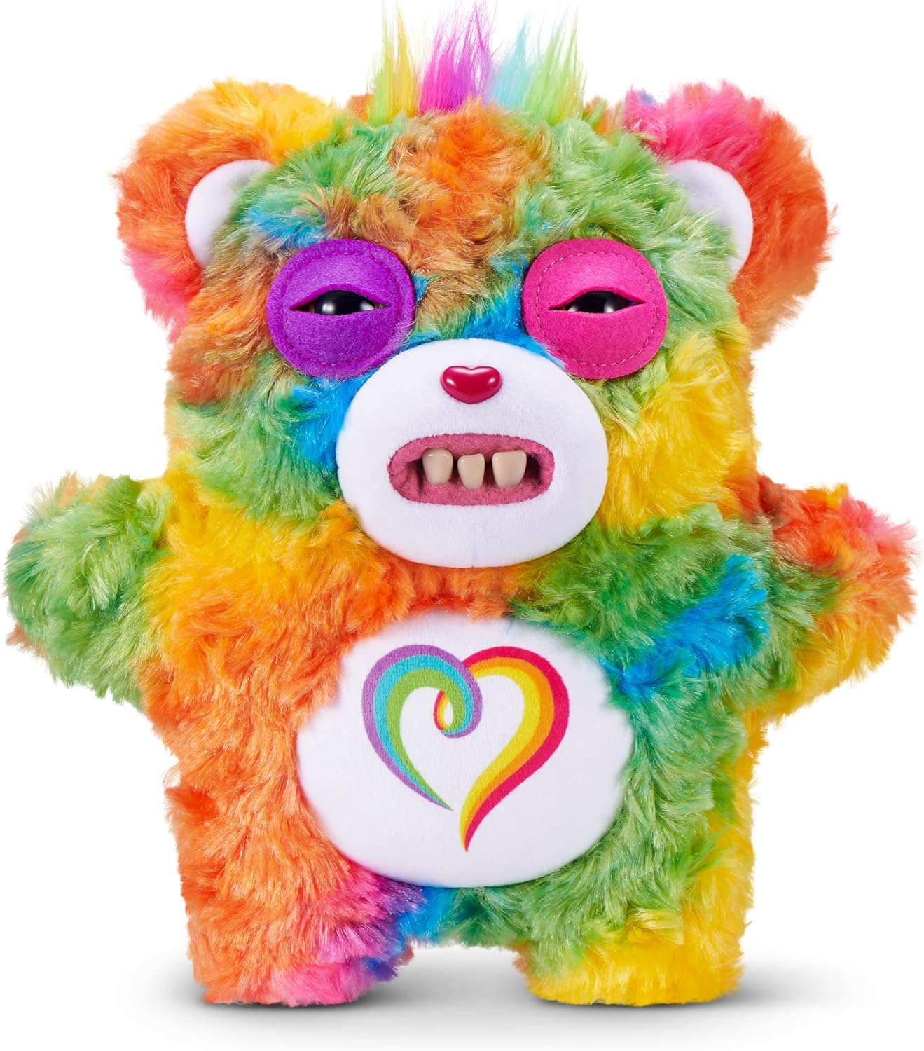The chaos just got cuddly! Sweet meets scary in the Fuggler x Care Bears 9 inch/22cm plush collection! These medium-sized plush stuffed animals look like care-filled cuties at first glance, but their grins and teeth tell another story. These plush weirdos tried to copy the Care Bears… but something went hilariously wrong. Perfect for kids, tweens, teens, and nostalgic adult collectors, this soft plush is great for pretend play, cosplay, or hilarious display. Some feature the rare Butt-on Hole, adding collec