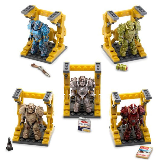 Collection of 5 poseable T60 Power Armor figures based on hit game Fallout 4

You collected T60 Power Armor in-game. Now you can build them yourself. Discover 5 distinct Power Armor figures with paint jobs recreated from Fallout 4, including the Vault Tech and Brotherhood of Steel Paladin. Each figure comes with a matching accessory for multiple posing options. This Amazon exclusive building set comes packaged in a Vault Tec crate-inspired box for storage or to decorate your space.

​327 pieces
