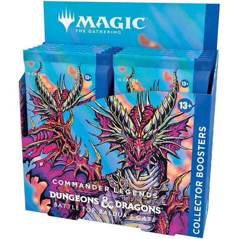 Magic: The Gathering Commander Legends: Battle for Baldur’s Gate Collector Booster Box | 12 Packs (180 Magic Cards) | Galactic Toys & Collectibles