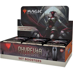 30 Phyrexia: All Will Be One Set Boosters—the best MTG boosters to open just for fun
12 Magic: The Gathering cards + 1 Art Card in each booster
At least 1 Showcase Ichor card and 1 Traditional Foil card in every pack
1 Phyrexianized Land or Panorama Full-Art Land in every pack—Traditional Foil Land in 20% of packs
1–4 cards of rarity Rare or higher in every pack
Glory to Phyrexia—resist the Phyrexian invasion or forfeit your flesh to join them in perfection