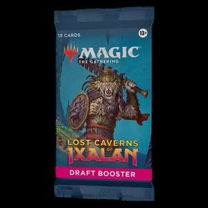 Each Draft Booster contains 15 cards, including 1 card of rarity Rare or higher, 3–4 Uncommon, 9–10 Common, and 1 Land cards (Full-Art Showcase Land in 30% of boosters). Foil Borderless Mythic Planeswalker in <1% of boosters. Traditional Foil of any rarity replaces a Common in 33% of boosters.
