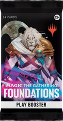 The best time for your community's first Magic game is now. Dive into Foundations, and experience quintessential Magic: The Gathering by playing with and collecting cards selected to give every player the advantage. Whether a past, present, or future Magic player, Foundations invite you to share your spark!

Play Boosters are the best way to discover all that Magic has to offer. Construct a deck out of your favorite color combinations, draft packs with friends, and open gorgeous Borderless cards—plus you ca