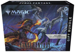 Contents:
• 9 Magic: The Gathering—FINAL FANTASY Play Boosters
• 1 Magic: The Gathering—FINAL FANTASY Collector Booster
• 2 Traditional Foil Extended-Art cards
• 16 Traditional Foil Basic Land cards
• 16 nonfoil Basic Land cards
• 1 oversized Spindown life counter
• 1 card storage box
• 2 reference cards
• Each Play Booster contains:
• 14 Magic: The Gathering cards
• 1-4 cards of rarity Rare of higher
• 3-6 Uncommon cards
• 6-9 Common cards
• 1 Land card (Traditional Foil Land replaces a Land in 20% of boos