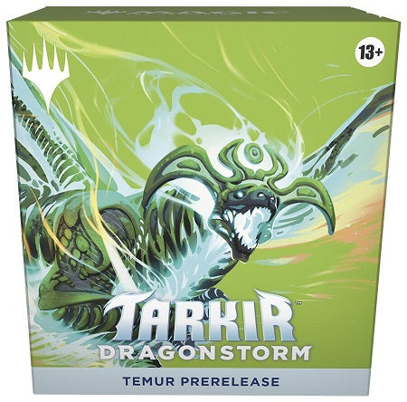 Release Date: 04/11/2025
You will receive 1 Tarkir: Dragonstorm prerelease kit at random. There are 5 variants: Mardu, Abzan, Sultai, Temur, and Jeskai. Collect them all!
Contents:
6 Magic: The Gathering—Tarkir: Dragonstorm Play Boosters
1 foil, year-stamped Rare or Mythic Rare
1 deck box
1 Spindown die