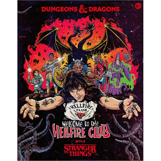 Carry the torch. Continue Hellfire's legacy. The Hellfire Club started as a haven for outsiders, free spirits, and dice-slingers. But founder Eddie Munson's final campaign was left unfinished... until now. Keep the flames of Hellfire burning in this collaborative 3-6 player board game, featuring Eddie's lost adventures. With 4 adventures and hours of play possibilities, Welcome to the Hellfire Club invites you to gather the gang - and choose how the story ends.