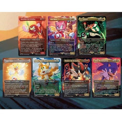 Heroes. Villains. One drop to settle the score. Seven brand-new cards bring Sonic, Shadow, Dr. Eggman, and the crew to Magic for the first time. From the speed of Sonic to the nefarious chaos of Dr. Eggman, this drop delivers classic characters, explosive plays, and legendary speed. And once it’s gone—it’s gone. ​ ​ Art by Nathalie Fourdraine, Evan Stanley, John Thacker, Tyler Walpole, and Tracy Yardley ​ 1x Super State 1x Knuckles the Echidna 1x Amy Rose 1x Dr. Eggman 1x Miles “Tails” Prower 1x Shadow the