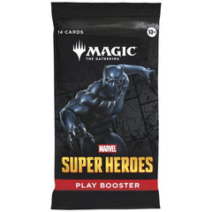 Release Date 6/26/2026
Play Boosters are the ideal choice for the play environment, especially Limited events. Whether players are drafting with friends, chasing Booster Fun, or simply expanding their collections, Play Boosters offer something for everyone.
Contents:
14 Magic: The Gathering cards
May contain these cards: MSH 1–384; MAR 41–100
1–4 cards of rarity rare or higher (2: 27%; 3: 2%; 4: <1%)
3–5 uncommon cards
6–9 common cards
1 land
1 card of any rarity is traditional foil
Foil borderless mythic r