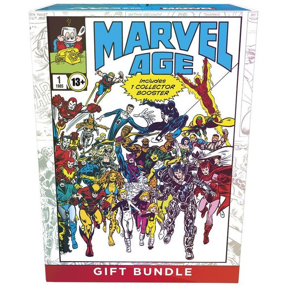 Release Date: Jul 17, 2026
Contents:
• 9 Magic: The Gathering | Marvel Super Heroes Play Boosters
• 1 Magic: The Gathering | Marvel Super Heroes Collector Booster
• 15 traditional foil basic lands (with 5 featuring full art)
• 15 non-foil basic lands (with 5 featuring full art)
• Oversized Spindown™ life counter
• Foil Gift Bundle card box
• Alternate-art traditional foil promo card