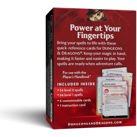 Dungeons & Dragons Reference Cards Spells Level 0-1 D&D