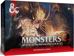 Bring your encounters to life with these beautifully illustrated quick-reference cards for Dungeons & Dragons. Each stat block puts a monster’s details in your hands, making combat faster, smoother, and more immersive. For use with the Monster Manual. Included inside: 8 Celestial cards, 22 Elemental cards, 20 Fey cards, 30 Fiend cards, 46 Monstrosity cards, and 1 instruction card.
