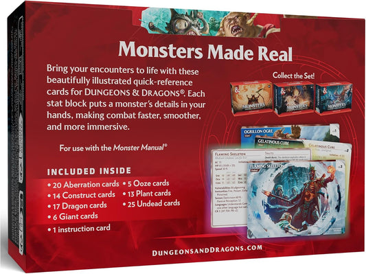 Dungeons & Dragons Reference Cards Monsters Fearsome and Ferocious D&D
