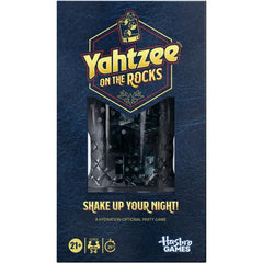 Shake up your night with the Yahtzee On the Rocks game! It's the Yahtzee game with a grown-up twist. In this hydration-optional party game for ages 21+, players take turns drawing coaster cards with solo, head-to-head, and group challenges. On your turn, complete the dice challenge on the card. If you win, keep that card. After 5 quick rounds, the player with the most cards wins! Optional rule: If you lose a challenge, you may take a sip from a beverage of your choice, but you don’t have to! Perfect for gam