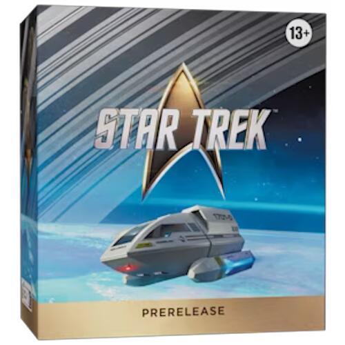 Release Date: November 6th, 2026

<p>Boldly go where no planeswalker has gone before with the <strong>Magic: The Gathering | Star Trek Prerelease Pack</strong>! This exciting Universes Beyond release brings 60 years of Star Trek history into the world of Magic, featuring iconic characters, interstellar adventures, and thrilling strategic gameplay. Explore strange new worlds, build powerful decks, and prepare for epic battles across the galaxy.</p>
<p>Each Prerelease Pack includes:</p>
<ul>
<li>6 Star Trek P