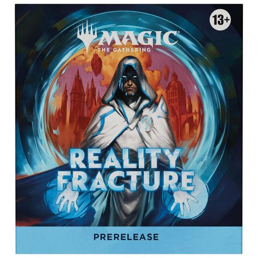 Mastermind mage Jace Beleren has pushed reality to its breaking point. An alternate Multiverse of his own creation threatens to overtake the current one, and just one brave team of heroes stands in the path of oblivion. Be on the lookout for twisted new reflections of Magic' legends as you explore Jace's Echoverse and his inner sanctum within the dystopian school of Hexhaven.
Contents:
• 6 Magic: Reality Fracture Play Boosters
• 1 traditional foil rare/mythic rare card
• Spindown life counter