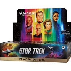 Release Date: 11/13/2026
Play Boosters are the ideal booster for the play environment, especially Limited format events. Whether players are drafting with friends, questing for Booster Fun, or simply expanding their collection, they'll find that Play Boosters have something for everyone.
Magic: The Gathering | Star Trek is a 2026 Universes Beyond set that brings the world of Star Trek to your Magic game. Draft powerful decks, engage in interstellar battles, and explore the vastness of deep space with cards