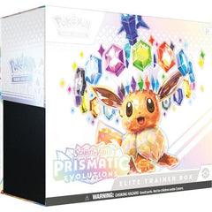 Eevee & Friends Light Up with Stellar Colors! From fluffy and fiery to freezing and fanciful, Eevee and its many Evolutions hold a special place in the hearts of Pokemon Trainers across the land! Discover their unique new powers as Stellar Tera Pokemon ex, and look for treasure of your very own across a grand gathering of Pokemon ex from Paldea and beyond. Glittering gems and hidden patterns await at the end of the rainbow in the Pokemon TCG: Scarlet & Violet- Prismatic Evolutions expansion! The Pokemon TCG