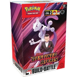 Inside, you'll find: A 40-card ready-to-play deck, including 1 of 4 unique foil promo cards, 4 Pokemon TCG: Scarlet & Violet Destined Rivals booster packs, and A code card for Pokemon TCG Live.