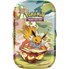 Pokemon Favorites in the Palm of Your Hand! In this Pokemon TCG: Scarlet & Violet- Prismatic Evolutions Mini Tin, you'll find: 2 Pokemon TCG: Scarlet & Violet- Prismatic Evolutions booster packs, An Eevee coin in 1 of 8 colors, and A Pokemon art card showing the art from this Mini Tin- you can collect and combine all 8!

1 Prismatic Evolutions Random art mini tin
