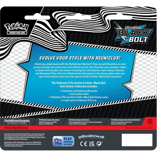 Pokemon Scarlet and Violet SV10.5 Black Bolt Tech Sticker Collection
