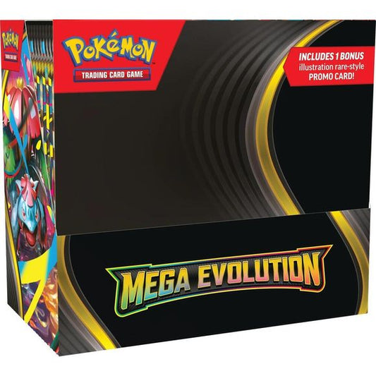 Release Date: 09/26/2025
Limit 2 per customer
Mega Evolve Your Strength to the Next Stage! Striving to become stronger, Pokémon of all types are putting everything on the line to become Mega Evolution Pokémon ex! Harness the strong aura of Mega Lucario ex, embrace the overflowing power of Mega Gardevoir ex, and team up with more of these powerful Pokémon that boast devastating attacks and massive HP. But consider your strategy carefully—extra power brings extra risks! Choose your Pokémon partners and prepar