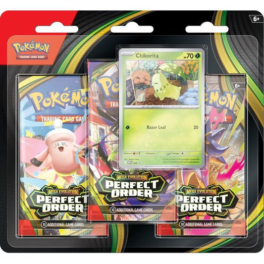 Contains 1 random promo, each contains 3 packs of Pokemon Perfect Order
