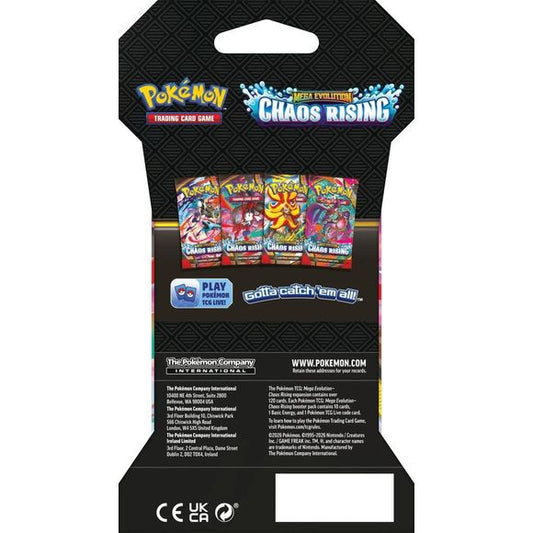 (PRE-ORDER MAY 2026) Pokemon TCG Mega Evolution - Chaos Rising ME04 Sleeved Booster Pack