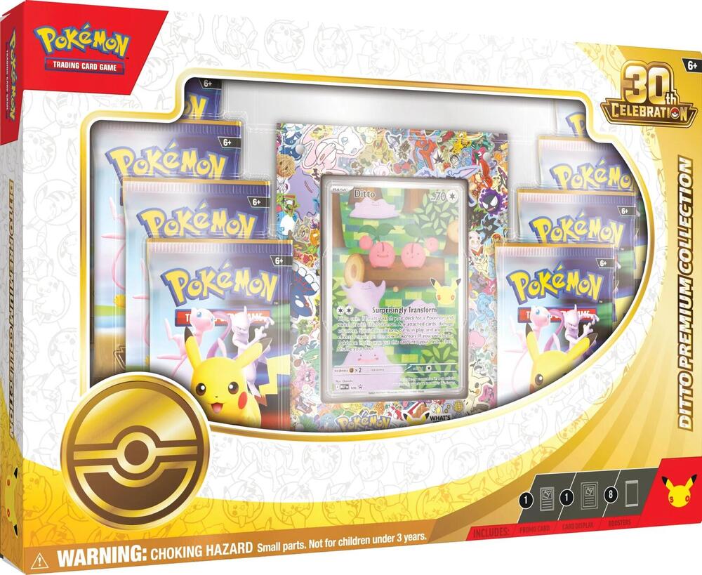 Release Date November 6th, 2026
Celebrating 30 Years of Pokémon! Commemorate 30 years of joy with fan-favorite Pokémon spanning three dazzling decades! Celebrate this magnificent milestone with the mighty presences of Mewtwo ex and Mew ex, followed by a wealth of allies like Umbreon ex, Salamence ex, and Greninja ex. Plus, there are 30 reasons to honor Pikachu, as each booster pack contains one—with 30 unique variations to collect as Pikachu rare cards! And, whether you’re looking forward to a glittering fu