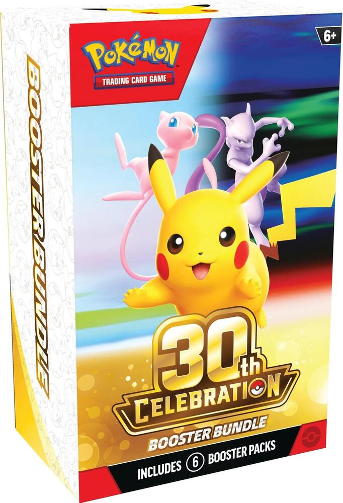 Release Date October 2nd, 2026
Celebrating 30 Years of Pokémon! Commemorate 30 years of joy with fan-favorite Pokémon spanning three dazzling decades! Celebrate this magnificent milestone with the mighty presences of Mewtwo ex and Mew ex, followed by a wealth of allies like Umbreon ex, Salamence ex, and Greninja ex. Plus, there are 30 reasons to honor Pikachu, as each booster pack contains one—with 30 unique variations to collect as Pikachu rare cards! And, whether you’re looking forward to a glittering fut