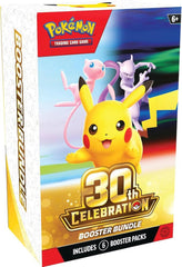 Release Date October 2nd, 2026
Celebrating 30 Years of Pokémon! Commemorate 30 years of joy with fan-favorite Pokémon spanning three dazzling decades! Celebrate this magnificent milestone with the mighty presences of Mewtwo ex and Mew ex, followed by a wealth of allies like Umbreon ex, Salamence ex, and Greninja ex. Plus, there are 30 reasons to honor Pikachu, as each booster pack contains one—with 30 unique variations to collect as Pikachu rare cards! And, whether you’re looking forward to a glittering fut