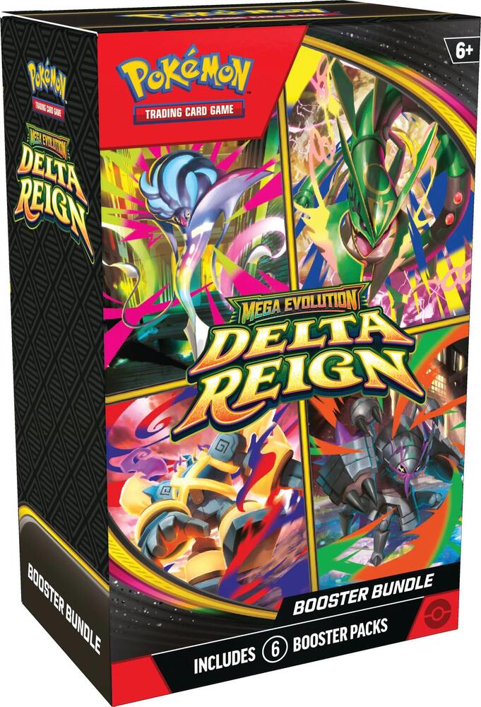 <p><strong>Release Date November 6th, 2026</strong></p>

<p>A Legendary Storm Is Stirring! A thunderous roar from above heralds the descent of a renowned ruler of the sky! Mega Rayquaza ex brings unparallelled strength to battle, inspiring Mega Golurk ex, Mega Malamar ex, and Mega Golisopod ex to come forth and put their own skills to the test. Prevailing winds lead to legendary places and emerald-colored storms in the Pokemon TCG: Mega Evolution- Delta Reign expansion! Expand your collection with this Boos