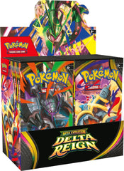 <p><strong>Release Date November 6th, 2026</strong></p>

<p>A Legendary Storm Is Stirring! A thunderous roar from above heralds the descent of a renowned ruler of the sky! Mega Rayquaza ex brings unparallelled strength to battle, inspiring Mega Golurk ex, Mega Malamar ex, and Mega Golisopod ex to come forth and put their own skills to the test. Prevailing winds lead to legendary places and emerald-colored storms in the Pokemon TCG: Mega Evolution- Delta Reign expansion! Over 140 cards. More new Mega Evoluti
