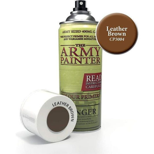Army Painter LEATHER BROWN SPRAY PRIMER CAN | Galactic Toys & Collectibles