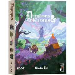 Dungeons and Kittens is an original adventure roleplaying game that blends animal tales and Medieval fantasy in a post-apocalyptic world. Join in the adventures of a group of Kittens as you explore a wonderful new world together.

Humans have all but disappeared, and nature has made a comeback. Animals have evolved. Cats, dogs, rats -- and more are at the dawn of a new Middle Ages. The world is filled with the wonder of meowgic and the technology of the past.

This box contains all you need to discover, ste