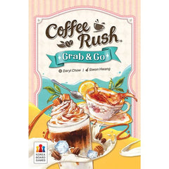 Coffee Rush: Grab & Go is a speedy, travel-friendly spin on the hit game Coffee Rush, keeping the same order-fulfilling tension but stripping it down for fast, portable play. Players race in real time to grab ingredient cards from a shared stock, complete drink orders before rivals, and keep customers happy.

Contents:
33 order cards, 104 ingredient cards, 1 rulebook

Minimum Recommended: Age	8
Average Play Time: 30 Minutes