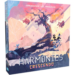 A brand new expansion for Harmonies! Harmonies Crescendo offers new ways to explore nature with 3 modules: Whispers, Sanctuaries, and new player environment boards. These modules can be played independently (base game required) or combined in any configuration (can also be played with Harmonies Pulse expansion). Each module offers a unique experience: create synergies between your animals and the Whispers, nature’s discreet inhabitants (including corals, mushrooms, mineral ores, and flowers); build Sanctuar