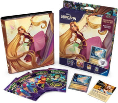 Let down your hair and swing into your gameplay and collecting journey with this stunning set. What more could you dream of—other than seeing the floating lanterns, of course.

Contents include:

• 4 Attack of the Vine! booster packs (each with 12 randomized cards for 48 cards total)
• 1 Rapunzel- High Climber card portfolio
• 1 “Glimmer foil” Rapunzel - Ethereal Protector promo card
• 1 Collector’s guide