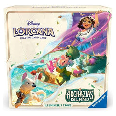 This product is a Presale item with an estimated shipping date of 3/21/2025.
The ultimate treasure for both collectors and players, the Illumineer’s Trove includes a full-art storage box with 6 character-themed card dividers to keep your Disney Lorcana TCG cards safe and organized by ink.
1 storage box, 2 deck boxes, 8 booster packs, 15 game tokens, 1 player's guide