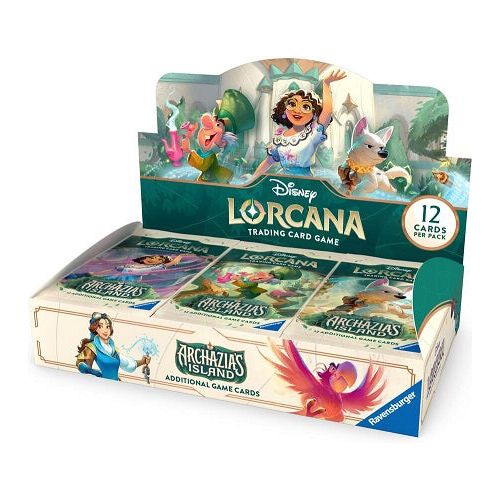 This product is a Presale item with an estimated shipping date of 3/21/2025.
Each Disney Lorcana: Archazia’s Island Booster Box contains 24 booster packs with each booster pack containing 12 cards.