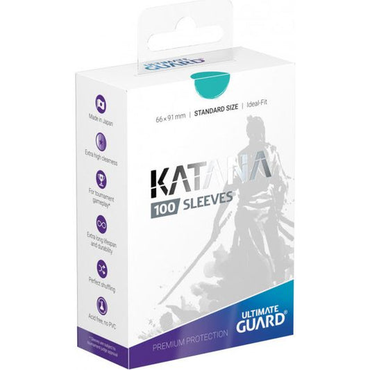 Ultimate Guard Katana Sleeves (100ct) Standard Size - Turquoise | Galactic Toys & Collectibles