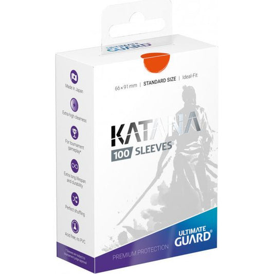 Ultimate Guard Katana Sleeves (100ct) Standard Size - Orange | Galactic Toys & Collectibles
