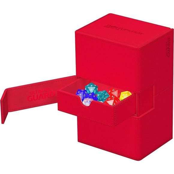 Ultimate Guard Twin Flip`n`Tray 160+ Monocolor Red | Galactic Toys & Collectibles