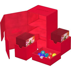 Ultimate Guard Twin Flip`n`Tray 160+ Monocolor Red | Galactic Toys & Collectibles