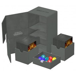 Ultimate Guard Twin Flip`n`Tray 200+ Monocolor Grey | Galactic Toys & Collectibles