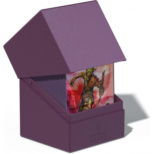 Developed and produced in Germany, this handy and solid Boulder 100+ with super-easy opening consists of 97% renewable resources, with a FSC certified grass paper packaging. The deck case is recyclable and holds up to 100 double-sleeved or 120 single-sleeved cards when using Ultimate Guard Sleeves. With the purchase of this Return to Earth product you directly support global reforestation.