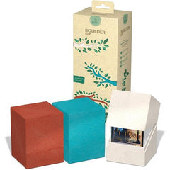 Deck Case: Boulder 100+ Standard Size Return to Earth 3-Pack (Rusty Red, Turquoise, White).

Designed by 100 double-sleeved Cards or 120 single-sleeved Cards.

Made from 97% renewable resources.

FSC certified grass paper packaging.

Designed to fit other Ultimate Guard products.

3 Limited Colors!