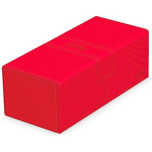 Super high quality XenoSkin card box with magnetic closure and card & dice trays for the protection and archival safe storage of up to 266 double-sleeved cards in standard size (e.g. Magic the Gathering, Pokemon and others). Access cards and accessories independently. Super-rigid double-layer coating for maximum protection.