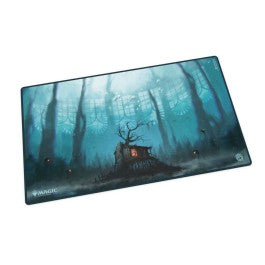 The 61x35cm Play-Mat protects cards and sleeves while playing and improves the gaming experience thanks to its anti-slip underside, while the stitched edges guarantee an even longer service life. The top side of the Play-Mat is printed with officially licensed artworks from Magic: The Gathering"s upcoming set "Duskmourn".